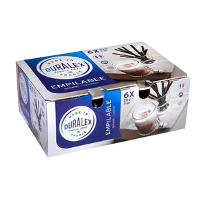 Szklanka do picia Duralex, nadająca się do empilacji, 20 cl, pudełko z twardego szkła, zawierające 6 sztuk