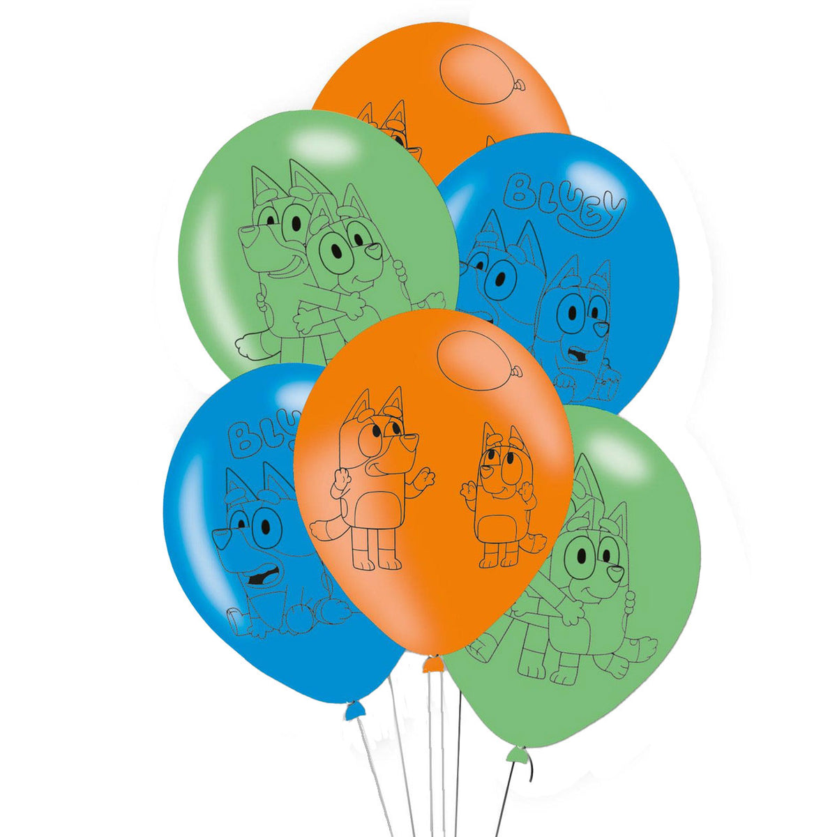 Balony błękitne, 6 szt.