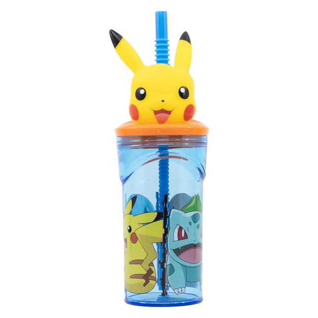 Butelka do picia Pokémon 3D ze słomką, 360ml
