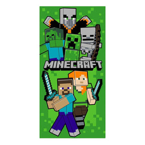 Ręcznik plażowy Minecraft zielony - 70x140 cm