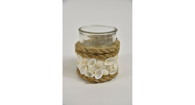 Tealight holder shells d12 h10cm natural