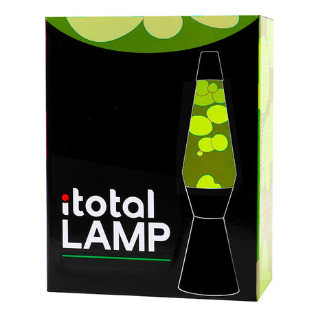 Lampa lawowa I-total - lampa lawowa - lampa nastrojowa - 40x11 cm - szkło aluminiowe - 30w - zielony z żółtą lawą - czarny - xl2341