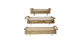 S 3 wooden base 30-40-50x25x7cm natural