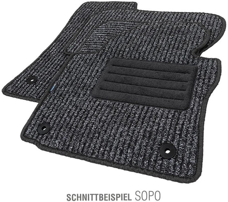 Mata pod stopy Petex sopo dywanik samochodowy sopo gr.3 antracyt 4 szt.