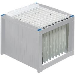 Wiszący stojak na teczki helit stojak 40 wiszących teczek w kolorze szarym