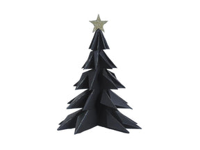 House of nature deco kerstboom papier 28cm zwart