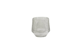 Tealight holder tinco glass d8 h8cm grey