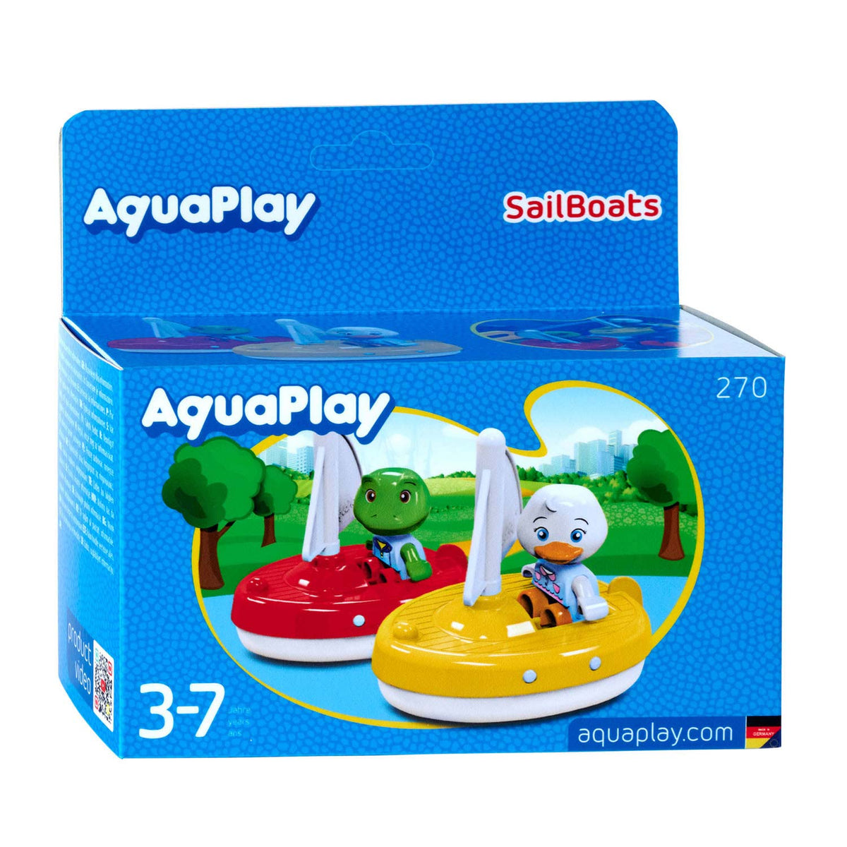Aquaplay duży - - 2 żaglówki + 2 figurki - akcesoria do torów wodnych