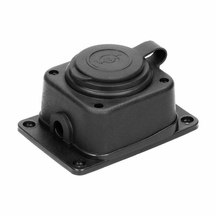 Orno borstel- en slagvast ip44, 1x socket 2p+z rubber, ontvlambaar