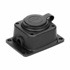 Orno borstel- en slagvast ip44, 1x socket 2p+z rubber, ontvlambaar