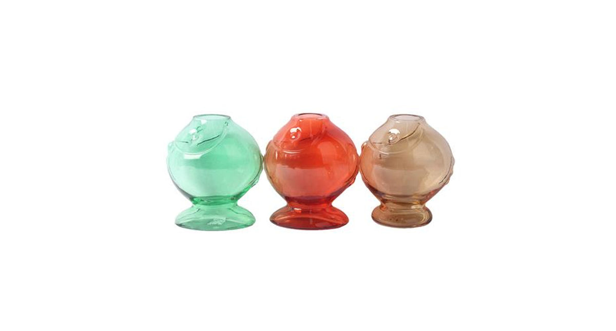 Vase barra glass 3 assorti 15x11x16cm