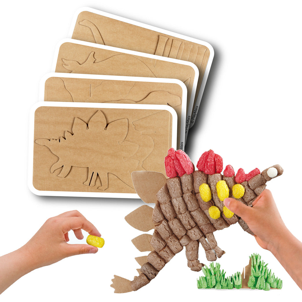 Playmais kartki do ozdabiania dinozaurów, 4 szt.