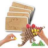Playmais kartki do ozdabiania dinozaurów, 4 szt.