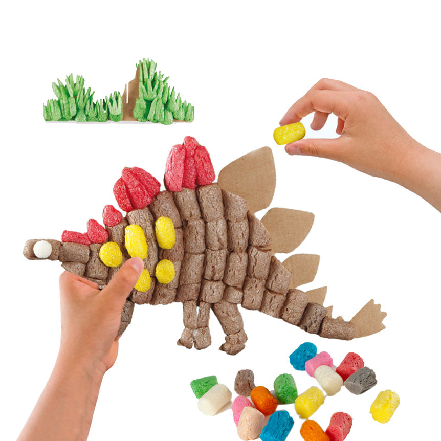 Playmais kartki do ozdabiania dinozaurów, 4 szt.