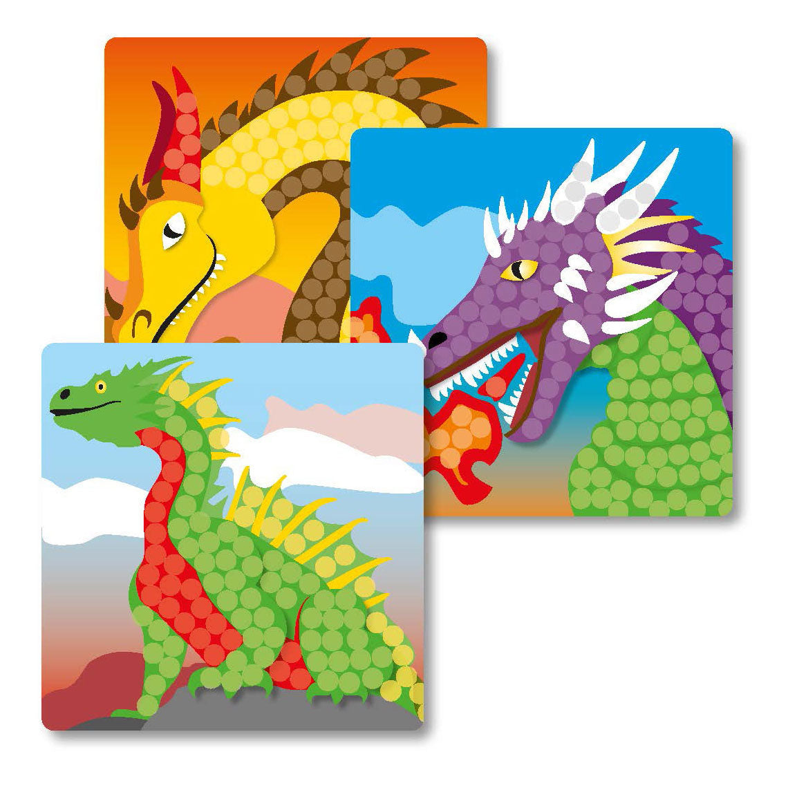 PlayMais Mosaic Cards Udekoruj fantasy smok