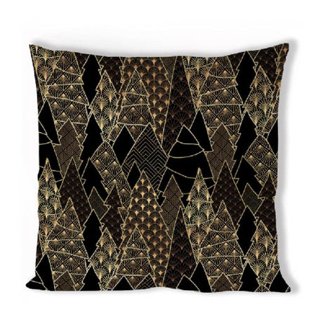 Poszewka na poduszkę Ambiente luksusowe drzewa czarna -40x40cm -100% bawełna
