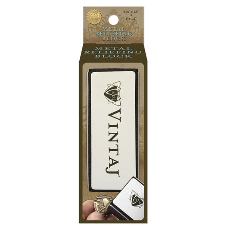 Vintaj • metalowy blok reliefowy