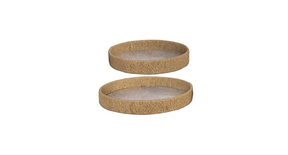 S 2 tray tortuguero ø34 39 h6cm natural