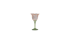 Tealight holder flor d9 h20cm light pink