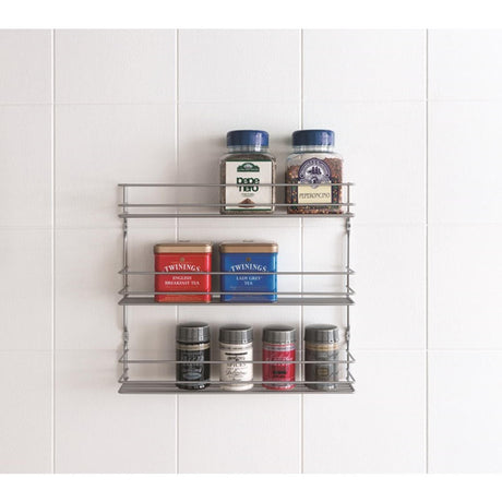 Metaltex Space Saver Inteligentny stojak na przyprawy pepito 3 poziomy 36x32x8 cm srebrny