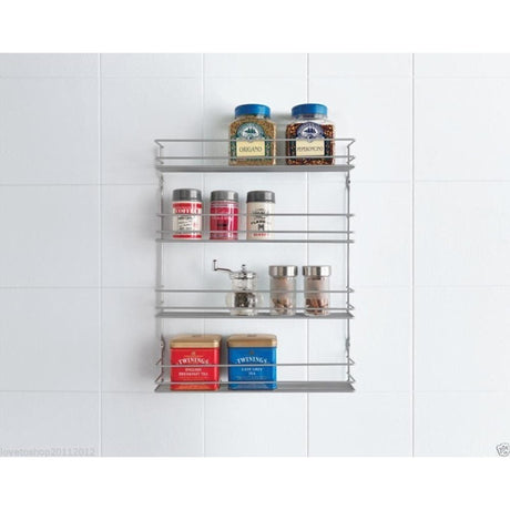 Metaltex Space Saver Smart Kitchen Pepito Herb Rack 4 podłogi 36x8x45 cm Srebrne