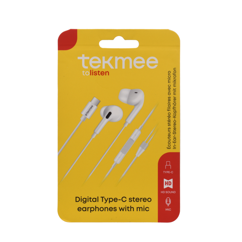 Tekmee oortelefoon met microfoon usb-c