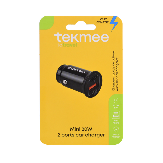 Tekmee adapter 12v naar usb usb-c
