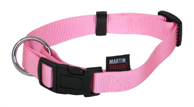 Obroża Martin basic nylonowa różowa