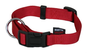 Obroża Martin basic z nylonu w kolorze czerwonym