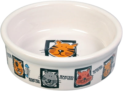Trixie ceramiczna miska na karmę dla kota z nadrukiem