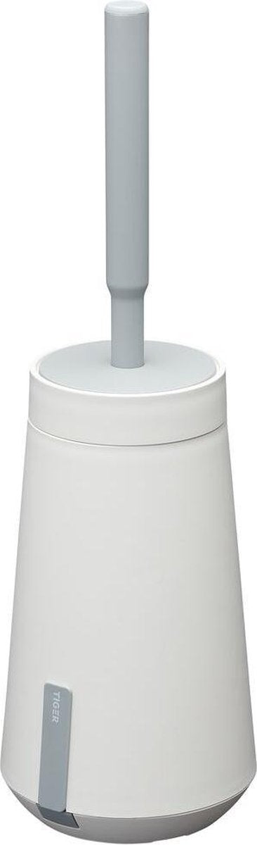 Tiger Tess - szczotka do WC z uchwytem - wolnostojąca lub wisząca - taśma 3m - ze szczotką swoop® elastyczna - biały jasnoszary