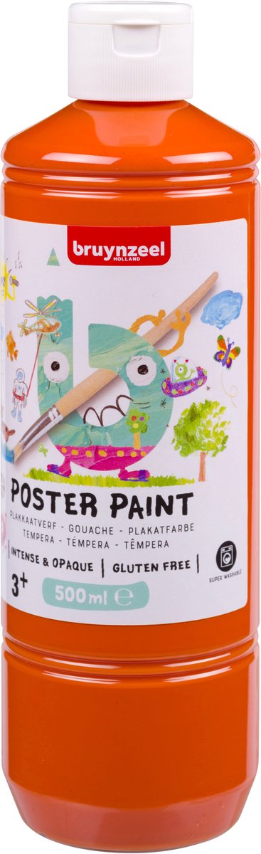 Farba plakatowa Bruynzeel 500ml pomarańczowa