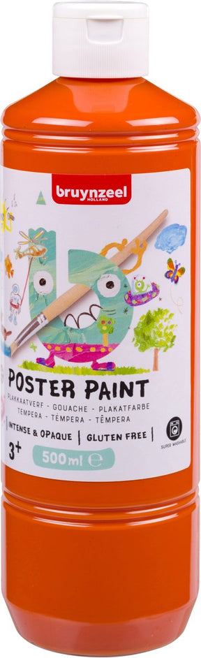 Farba plakatowa Bruynzeel 500ml pomarańczowa