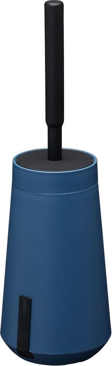 Tiger Tess - szczotka do WC z uchwytem - wolnostojąca lub wisząca - taśma 3m - ze szczotką swoop® elastyczna - niebiesko-czarna