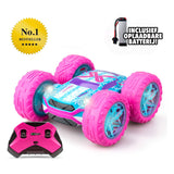 Exost rc 360 Cross Flash samochód kaskaderski różowy 1:18 - świecące koła - w komplecie. akumulator - samochód zdalnie sterowany