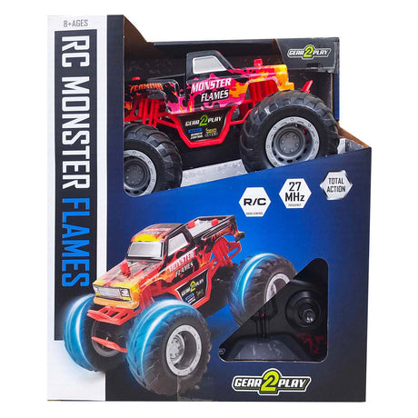 Gear2play rc monster flames monster truck 1:24 - duże koła