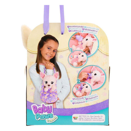 Pyszna interaktywna przytulanka chihuahua Baby Paws