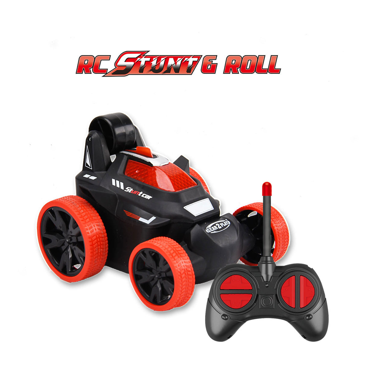 Gear2play RC Stunt Roll Samochód kaskaderski - czerwony
