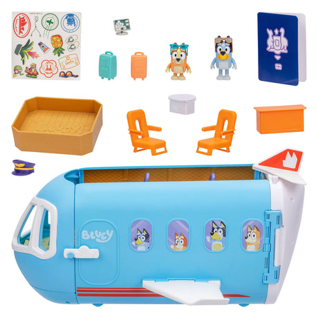 Łoś zabawkowy Bluey Samolot 3w1 z 2 figurkami do zabawy