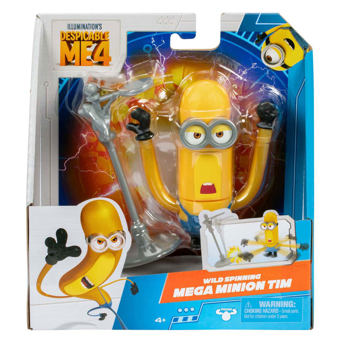 Zabawki łosia, podły mnie 4 - dziki, wirujący mega minion tim - figurka