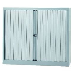 Szafka z drzwiami roletowymi spawana z niskiej stali z tworzywa sztucznego 120x43x103cm srebrna