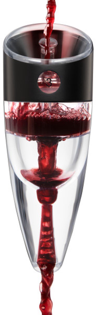 Regulowany aerator do wina Innovine™ w kolorze grafitowym - regulowany aerator do wina