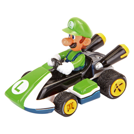Carrera wycofał super Mario Kart-Luigiego