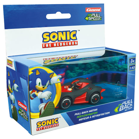 Samochód wyścigowy Carrera typu pull back Team Sonic Racing - czarny