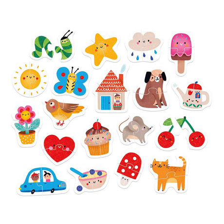 Puzzle z pandą bananową - moje pierwsze puzzle Happy Doubles 19szt.