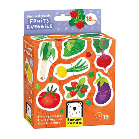 Panda bananowa - moje pierwsze puzzle warzywa owocowe, 19 szt.
