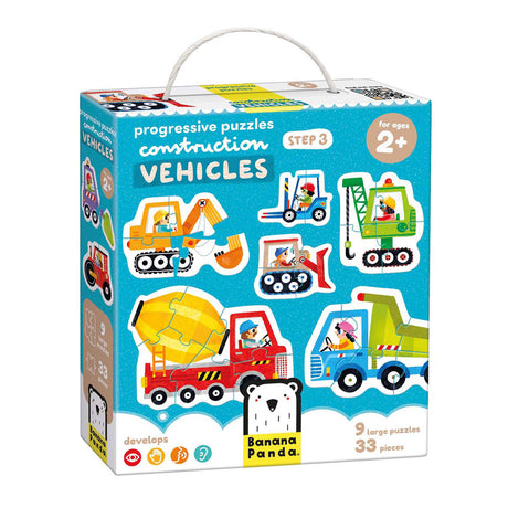 Panda bananowa - puzzle wznoszące się pojazdy - 33 szt.