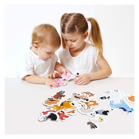 Bananowa panda krok po kroku puzzle zwierzęta hodowlane 18m+.