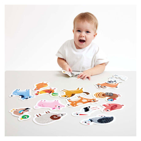 Bananowa panda krok po kroku puzzle zwierzęta hodowlane 18m+.