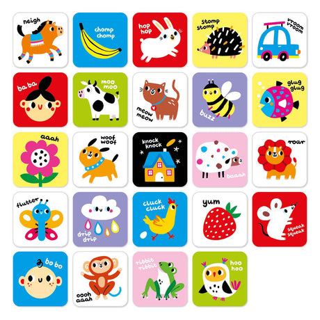 Panda Bananowa - kartki dla dzieci o wysokim kontraście 6m+ 9m+ - 24szt.
